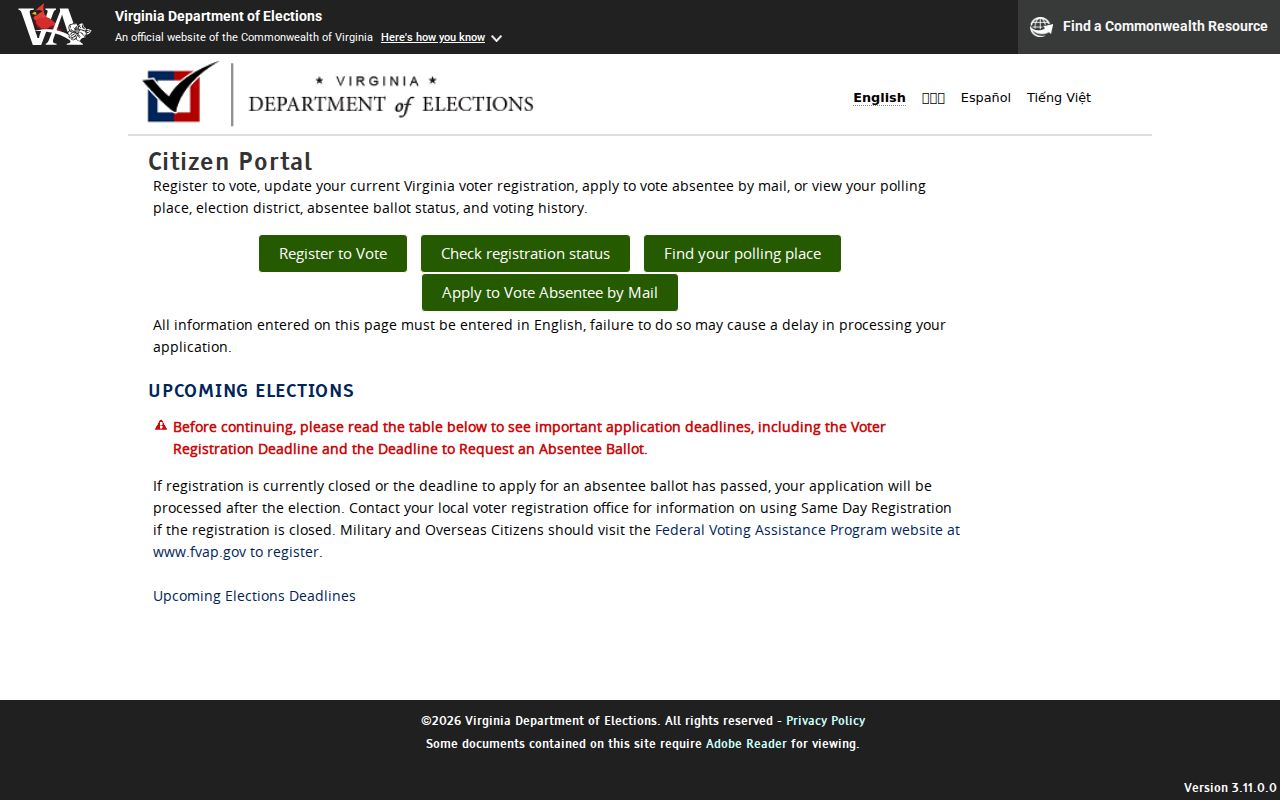 Manassas residents directory Virginia voter portal